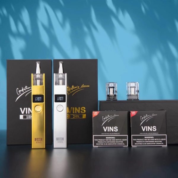 【小煙套組】VINS 24K小金條 18K小銀磚 30W 鋅合金材質 0.8-1.0Ω空倉