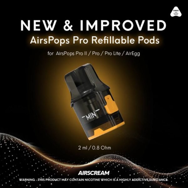 【小煙套組】英國氣泡PRO 2代 AIRSCREAM AirsPops Pro II主機 0.8Ω煙彈：圖片 5